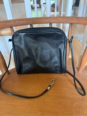 Gucci Black Leather Belt/Crossbody Bag